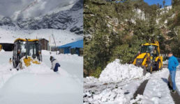 तापमान शून्य से कई डिग्री नीचे, तब भी केदारनाथ में पुनर्निर्माण का काम जारी