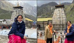 पिता के साथ केदारनाथ पहुंचीं पद्मश्री साइना नेहवाल, बाबा केदार के किये दर्शन