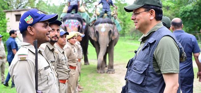 कार्बेट नेशनल पार्क में सीएम धामी ने किया जंगल सफारी का अनुभव, ‘एक पेड़ माँ के नाम’ अभियान के तहत हुआ 1000 से अधिक पौधारोपण कार्बेट नेशनल पार्क में सीएम धामी ने किया जंगल सफारी का अनुभव, ‘एक पेड़ माँ के नाम’ अभियान के तहत हुआ 1000 से अधिक पौधारोपण