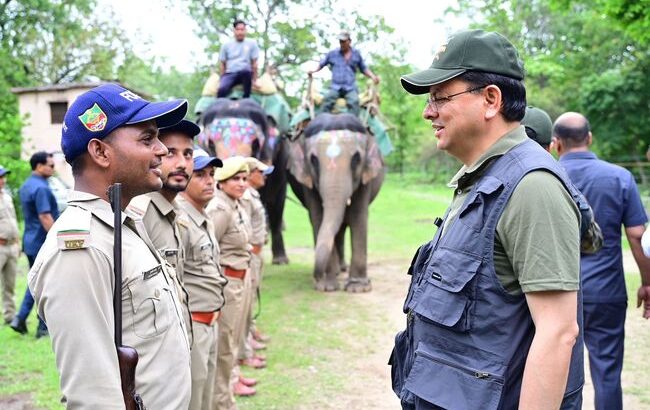 कार्बेट नेशनल पार्क में सीएम धामी ने किया जंगल सफारी का अनुभव, ‘एक पेड़ माँ के नाम’ अभियान के तहत हुआ 1000 से अधिक पौधारोपण