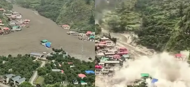 उत्तरकाशी के धराली में तबाही, 4 की मौत, 70 लापता, युद्धस्तर पर बचाव कार्य जारी, 130 लोग बचाए, कई होटल, दुकानें और घर ध्वस्त उत्तरकाशी के धराली में तबाही, 4 की मौत, 70 लापता, युद्धस्तर पर बचाव कार्य जारी, 130 लोग बचाए, कई होटल, दुकानें और घर ध्वस्त