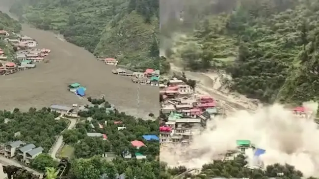 उत्तरकाशी के धराली में तबाही, 4 की मौत, 70 लापता, युद्धस्तर पर बचाव कार्य जारी, 130 लोग बचाए, कई होटल, दुकानें और घर ध्वस्त
