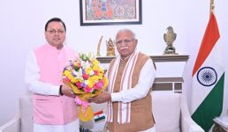 उत्तराखण्ड के मुख्यमंत्री पुष्कर सिंह धामी ने आज नई दिल्ली में केंद्रीय विद्युत मंत्री मनोहर लाल खट्टर से भेंट की, राज्य से जुड़ी विभिन्न योजनाओं पर हुई बात