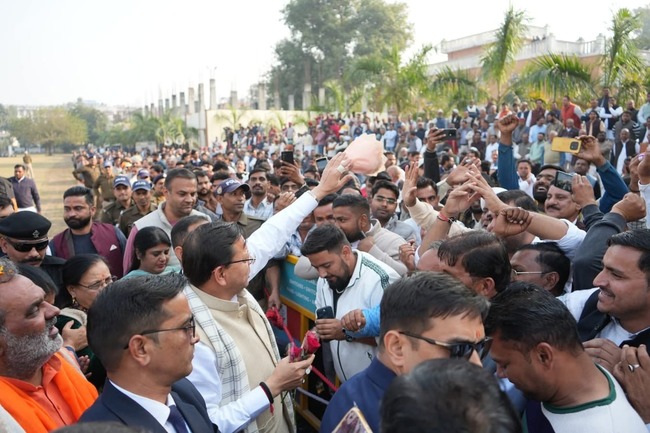 मुख्यमंत्री पुष्कर सिंह धामी का हरिद्वार आगमन, गन्ने का भाव ऐतिहासिक रूप से बढ़ाने पर किसानों ने किया भव्य स्वागत