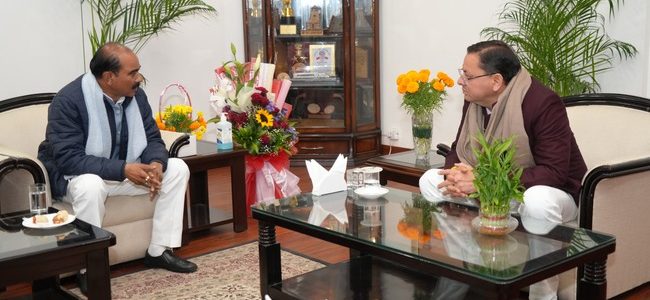 मुख्यमंत्री पुष्कर सिंह धामी से केंद्रीय राज्य मंत्री अजय टम्टा ने की मुलाकात, उत्तराखंड में सड़क, राजमार्ग एवं आधारभूत ढांचे के विकास से जुड़े विभिन्न महत्वपूर्ण विषयों पर सार्थक चर्चा हुई