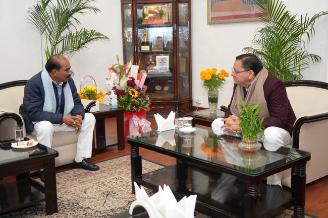 मुख्यमंत्री पुष्कर सिंह धामी से केंद्रीय राज्य मंत्री अजय टम्टा ने की मुलाकात, उत्तराखंड में सड़क, राजमार्ग एवं आधारभूत ढांचे के विकास से जुड़े विभिन्न महत्वपूर्ण विषयों पर सार्थक चर्चा हुई