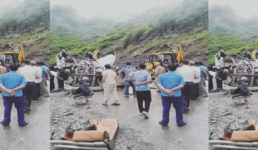 उत्तराखंड : चलते वाहन पर पहाड़ से गिरे पत्थर, 6 लोगों की मौत कई लोग घायल