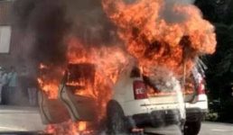 उत्तराखंड : चलती कार में आग लगने से हड़कंप, किसी तरह बची यात्रियों की जान