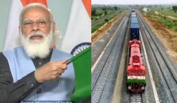 PM मोदी ने दुनिया की पहली डेढ़ किमी लंबी दुमंजिला मालवाहक ट्रेन को हरी झंडी दिखाकर रवाना किया, इसमें कंटेनर के ऊपर होगा कंटेनर