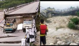 Uttarakhand रानीपोखरी में पुल बीच से टूटा, कई वाहन नदी में गिरे