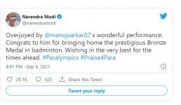 रुद्रपुर के मनोज से बात की पीएम मोदी ने, टोक्यो पैरा ओलंपिक में जीता है कांस्य पदक