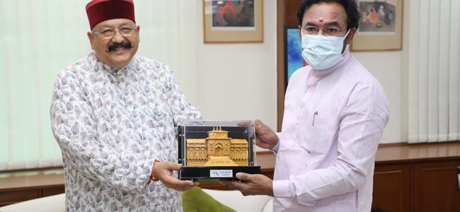 सतपाल ﻿महाराज ने केंद्रीय पर्यटन मंत्री जी किशन रेड्डी से की भेंट,  ﻿पर्यटक स्थलों पर लाइट एंड साउंड शो विकसित करने सहित रोपवे निर्माण पर भी हुआ मंथन