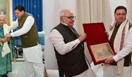 तीन दिवसीय दौरे पर लखनऊ पहुंचे सीएम धामी, यूपी की राज्यपाल और विधानसभा अध्यक्ष से मुलाकात की