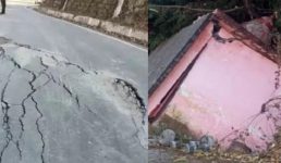 जोशीमठ : बदरीनाथ हाईवे भी धंसने लगा, कुल देवता का मंदिर भी गिरा, लगातार बढ़ रहा है खतरा