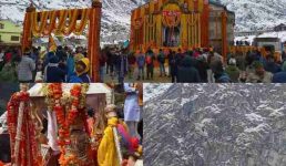 Video केदारनाथ मंदिर पहुंची बाबा की पंचमुखी डोली, मंगलवार को खुलेंगे कपाट