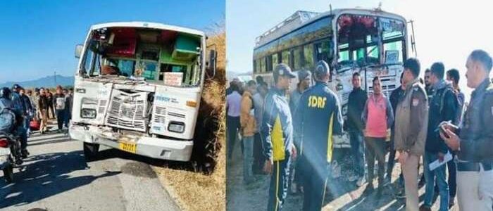 Uttarakhand सतपुली एकेश्वर रोड में दो बसों की आमने-सामने की जबरदस्त टक्कर, मौके पर मची चीख-पुकार