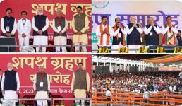 मध्य प्रदेश और छत्तीसगढ़ में बीजेपी सरकारों के शपथ ग्रहण में शामिल हुए पीएम मोदी, दी शुभकामनाएं