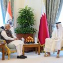 कतर में पीएम मोदी ने अमीर शेख तमीम से मुलाकात की, प्रधानमंत्री दो देशों की यात्रा कर भारत लौटे