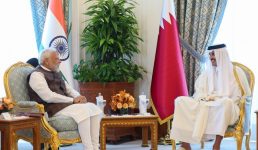 कतर में पीएम मोदी ने अमीर शेख तमीम से मुलाकात की, प्रधानमंत्री दो देशों की यात्रा कर भारत लौटे