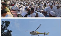 ईद पर हरिद्वार लोकसभा प्रत्याशी ने हेलीकॉप्टर से नमाजियों पर फूल बरसाए, इलाके में काफी चर्चा है उनके तरीके की