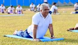 अंतर्राष्ट्रीय योग दिवस : देहरादून में केन्द्रीय मंत्री भूपेंद्र यादव ने राष्ट्रीय वन अकादमी में योग सत्र में लिया हिस्सा