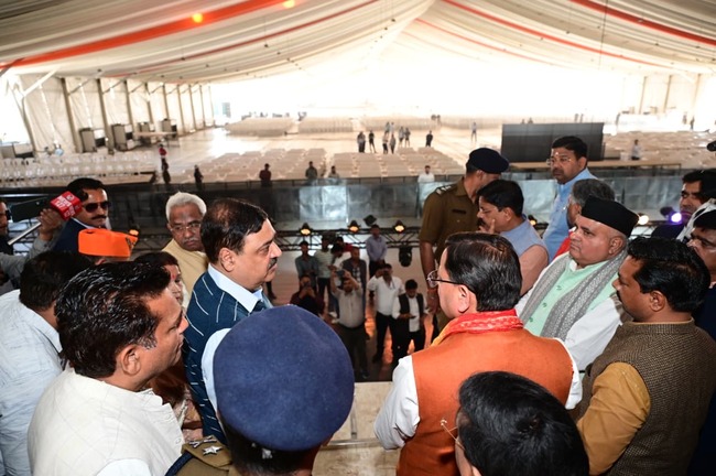 केन्द्रीय गृह मंत्री अमित शाह का 7 मार्च 2026 को हरिद्वार बैरागी कैम्प में प्रस्तावित भ्रमण कार्यक्रम की तैयारियों का मुख्यमंत्री ने किया स्थलीय निरीक्षण