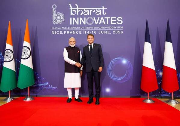 भारत इनोवेट्स 2026 का नीस, फ्रांस में भव्य शुभारंभ, पीएम मोदी और फ्रांस के राष्ट्रपति मैक्रों ने किया उद्घाटन
