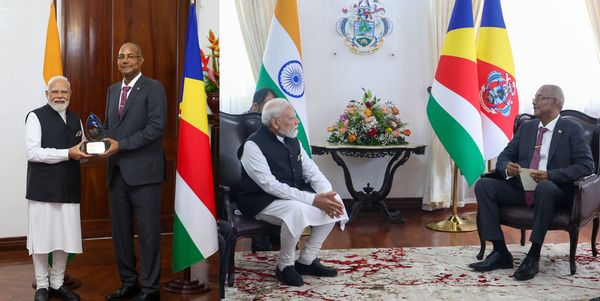 सेशेल्स ने प्रधानमंत्री नरेंद्र मोदी को ‘गार्डियन ऑफ द ब्लू होराइजन’ सम्मान से किया सम्मानित