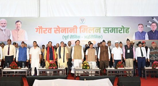 हल्द्वानी में गौरव सेनानी मिलन एवं पूर्व सैनिक सम्मान समारोह आयोजित, बीजेपी के राष्ट्रीय अध्यक्ष नितिन नवीन भी हुए शामिल